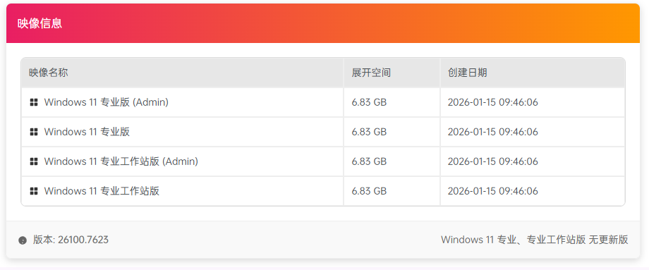 不忘初心】Windows11 24H2 (26100.8973) X64 无更新[纯净精简版][2.84G](2026.7.30)-第1张图片-爱下载