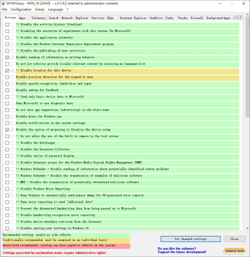 系统隐私保护工具 | W10Privacy v6.3.0.1 中文绿色版-第1张图片-爱下载