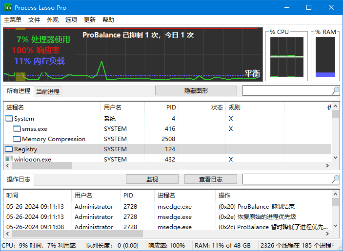 进程优化工具 | Process Lasso Pro v18.3.0.34 / 18.4.0.1 多语便携版-第1张图片-爱下载 进程优化工具 | Process Lasso Pro v18.3.0.34 / 18.4.0.1 多语便携版-第1张图片-爱下载